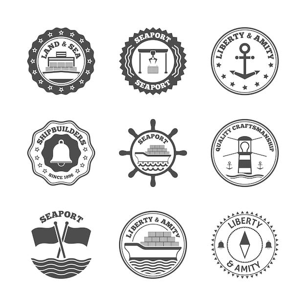 Sea Label Label Set