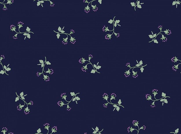 Vecteur seamless floral avec motif de petites fleurs.