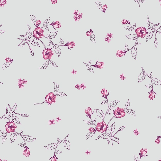 Seamless floral avec motif de petites fleurs.