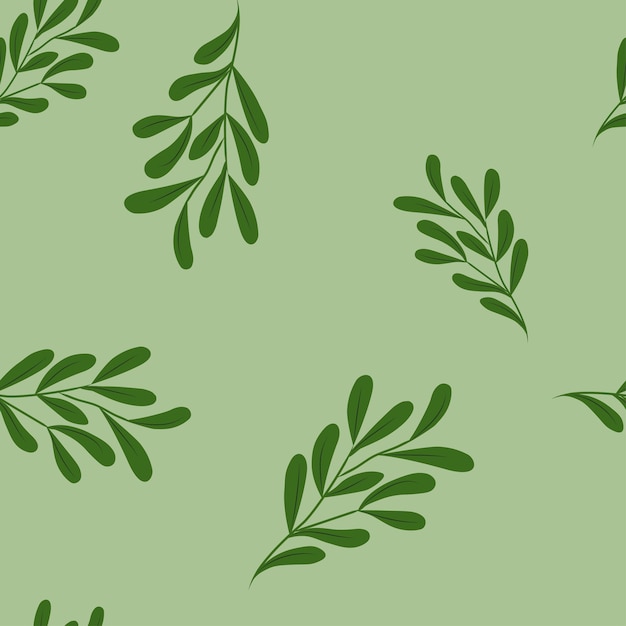 Seamless pattern background vector illustration de branches avec des feuilles de baies pour la décoration
