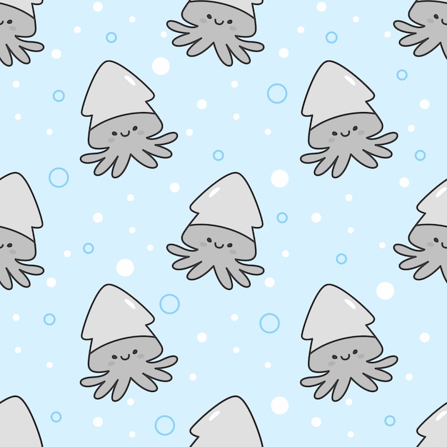 Seamless Pattern De Calmar Mignon