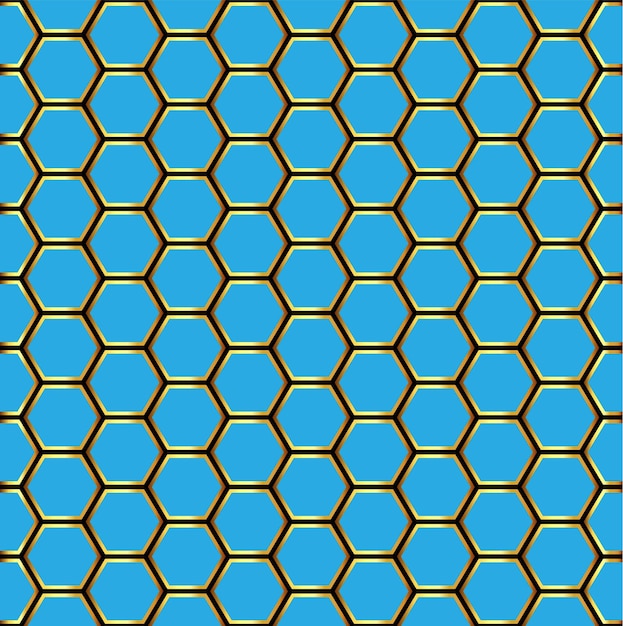 Vecteur seamless pattern hexagon honeycomb texture vector illustration