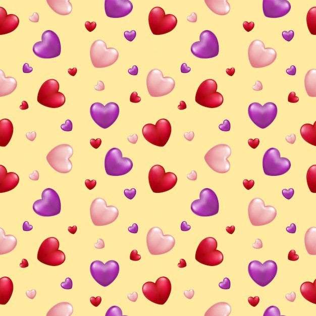 Vecteur seamless pattern de valentine's love