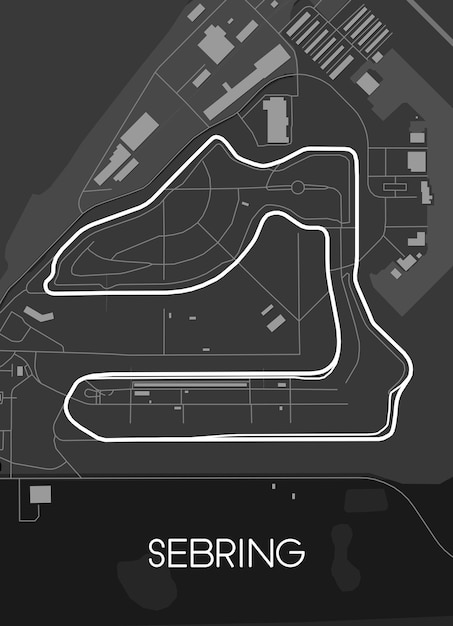 Sebring International Raceway Midway Drive Sebring Fl Usa Carte