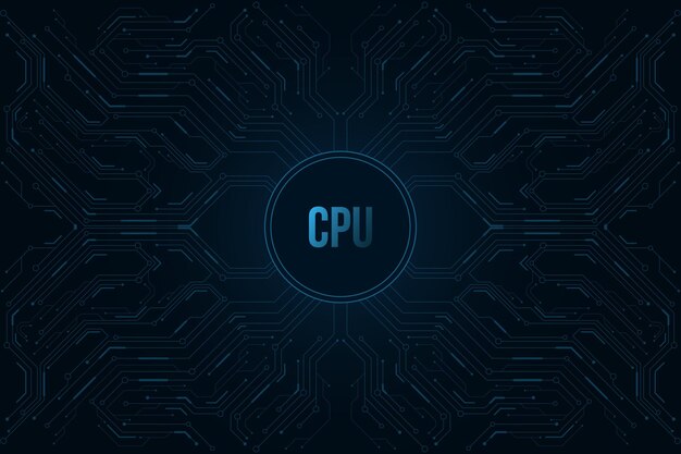 Sécurité des données biométriques d'empreintes digitales futuristes. Processeur Big Data. Élément rond HUD bleu brillant.