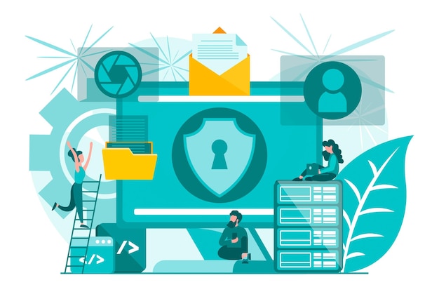 Sécurité de l'information Protection des données Médias sociaux Autorisation Internet en ligne