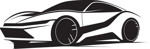 Vecteur sedan électrique de luxe noir symbole désigné bord de coupe ride électrique icône vectorielle monochrome