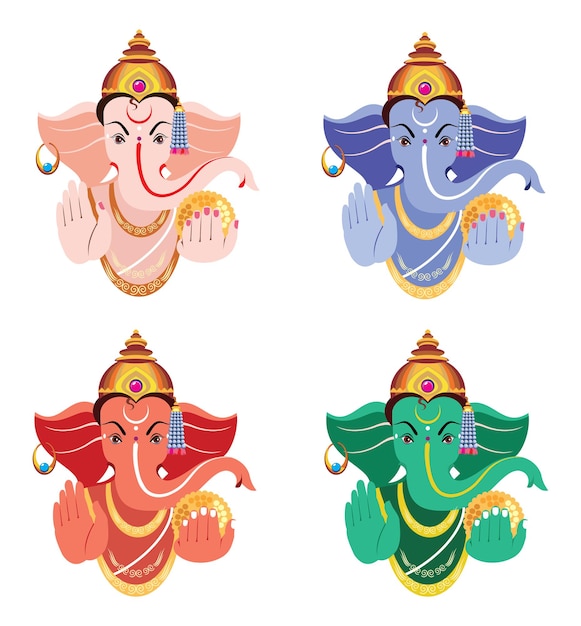 Seigneur Ganesh Ou Ganesha Visages