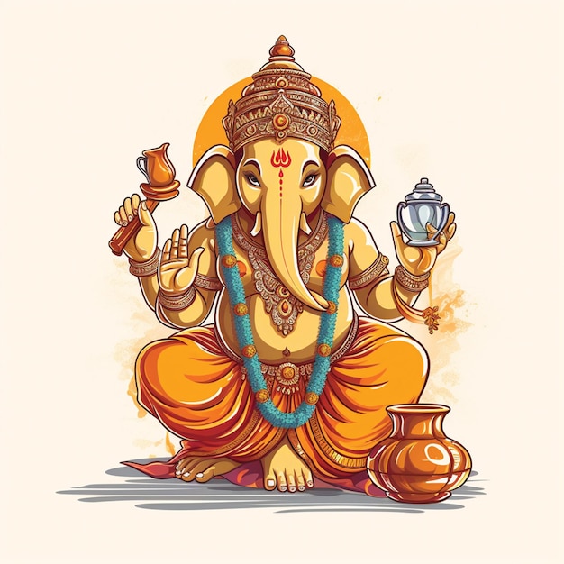 Seigneur Ganesha assis