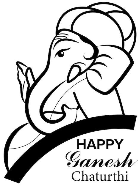 Vecteur seigneur ganesha, heureux ganesh chaturthi