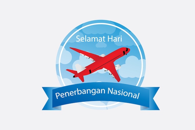 Vecteur selamat hari penerbangan national