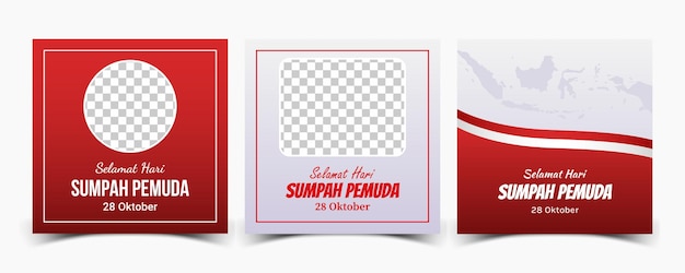 Selamat Hari Sumpah Pemuda 28 Oktober Banner Social Media Post Template Background