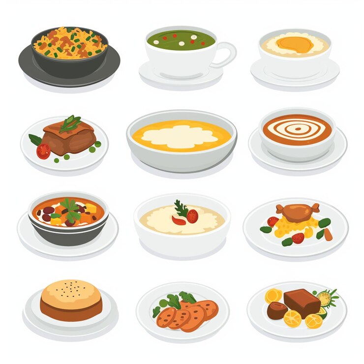 Vecteur sélection des aliments 12