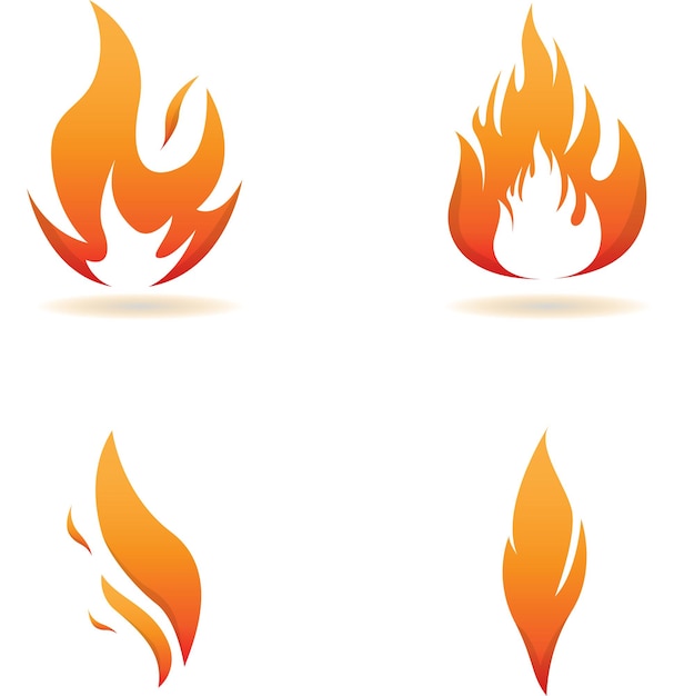 Sélection Des Flammes Dans Un Style Minimaliste