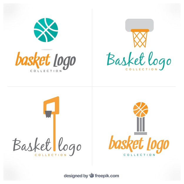 Sélection Des Logos Avec Des Accessoires De Basket-ball