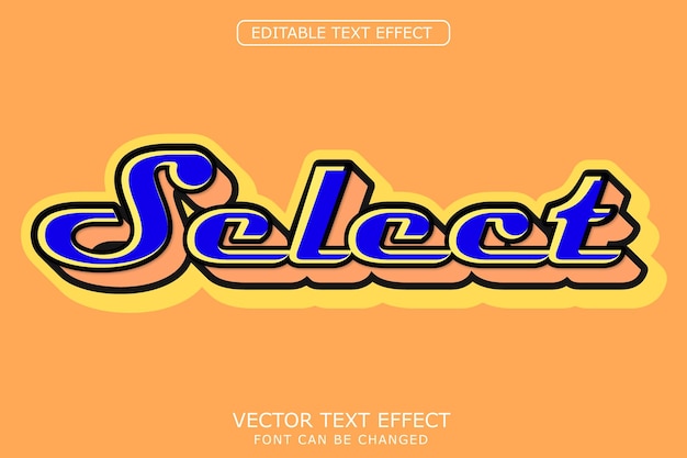 Sélectionnez L'effet De Texte