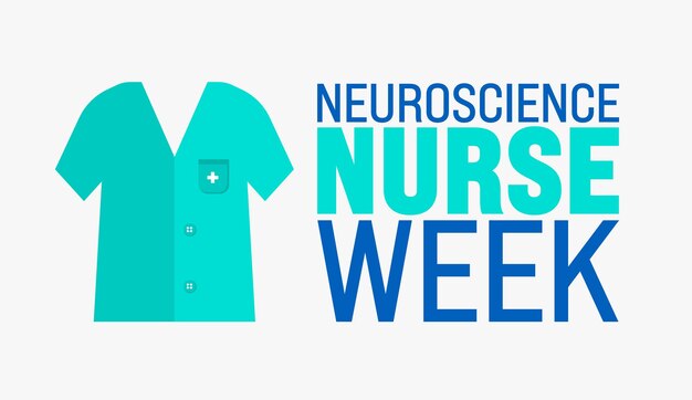 Vecteur semaine de l'infirmière des neurosciences du mois de mai modèle de fond concept de vacances utilisation de pancarte de bannière de fond