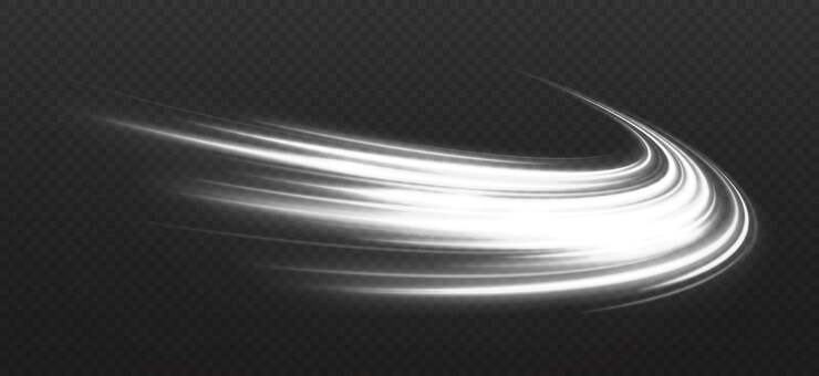 Sentiers étincelants magiques de la comète Lignes lumineuses