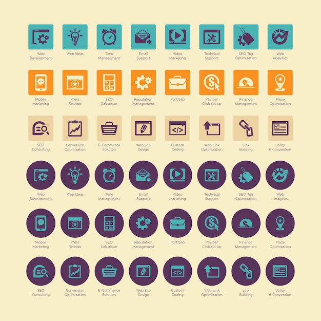 Seo Et Les Jeux D'icônes De Développement