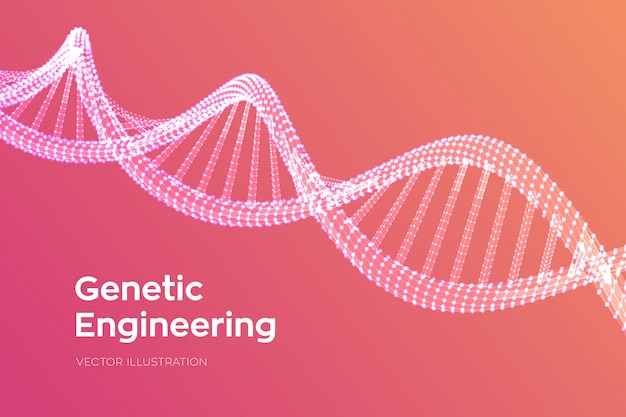 Séquence d'ADN. Filtrer les molécules du code de l'ADN structure maillage.