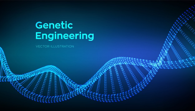 Séquence d'ADN. Filtrer les molécules du code de l'ADN structure maillage.