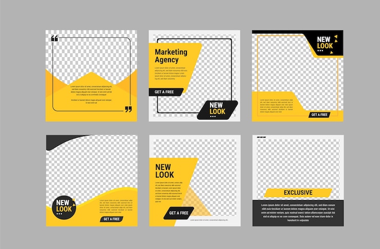 Vecteur une série de brochures avec un logo pour une nouvelle entreprise