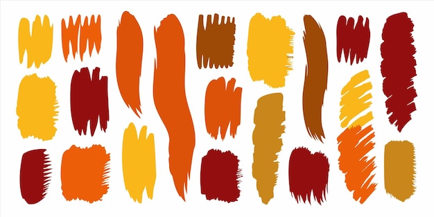 Vecteur une série de brosses à cheveux de différentes couleurs avec différentes couleurs