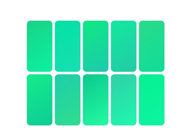 une série de carrés verts avec un fond vert