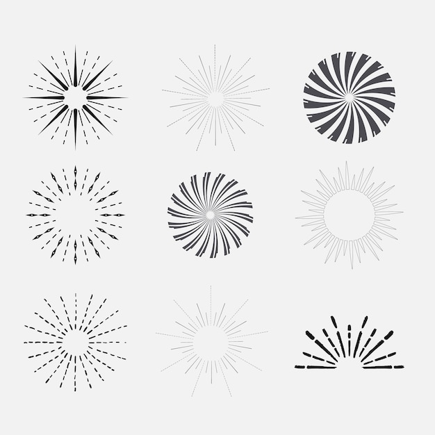 une série de cercles noirs et blancs avec les mots " z " sur eux