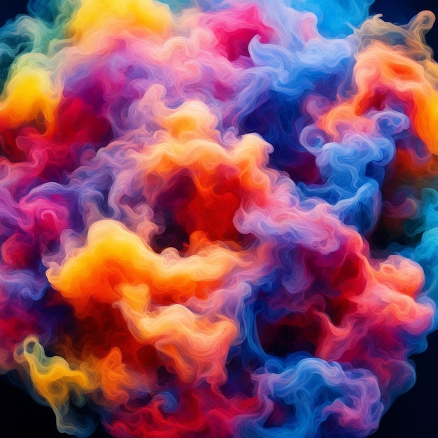 série de fumée de couleur arrière-plan abstrait de couleurs vives de la peinture riche sur le sujet de d