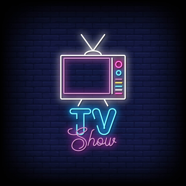 Série Tv Neon Signs Style Texte