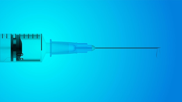 seringue en plastique avec aiguille Concept de vaccination