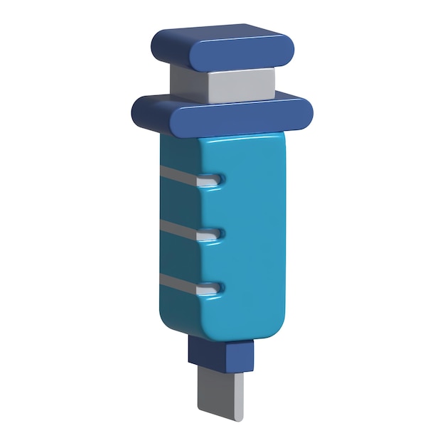 Vecteur seringue de rendu 3d