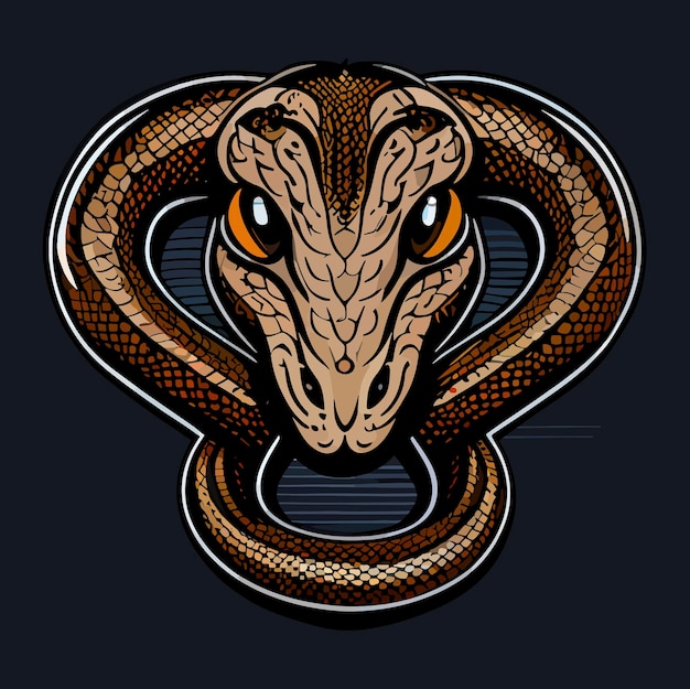 Serpent design plat vector art serpent icône