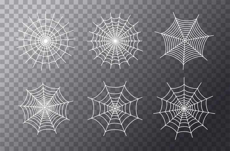 Vecteur sertie d'icônes de toile d'araignée. décoration d'halloween avec toile d'araignée. vecteur plat de toile d'araignée