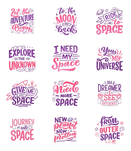 Sertie De Slogans Spatiaux