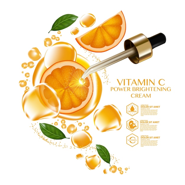 Sérum Vitaminé à L'orange, Hydratation Cosmétique.