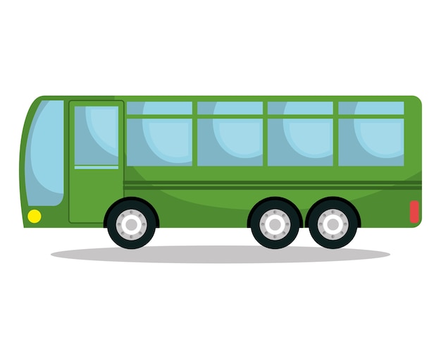 Vecteur service d'autobus public isolé icône design