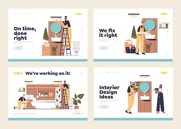 Service Bricoleur Pour La Rénovation Intérieure De Salle De Bain Des Landing Pages