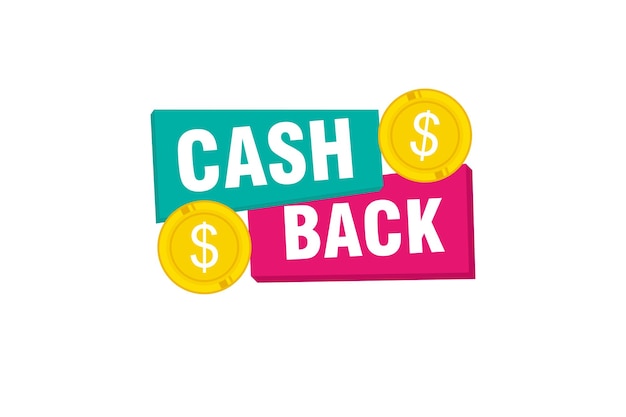 Vecteur service de cashback icône de cashback isolée sur fond blanc étiquette de paiement financier illustration vectorielle