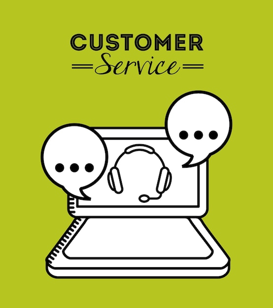 Vecteur service clients