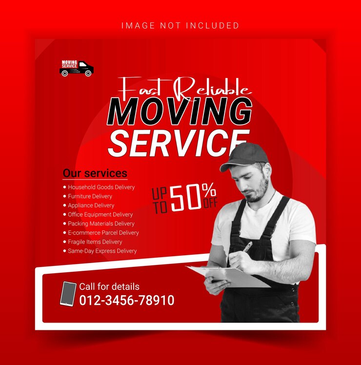 Vecteur un service de déménagement rapide et fiable