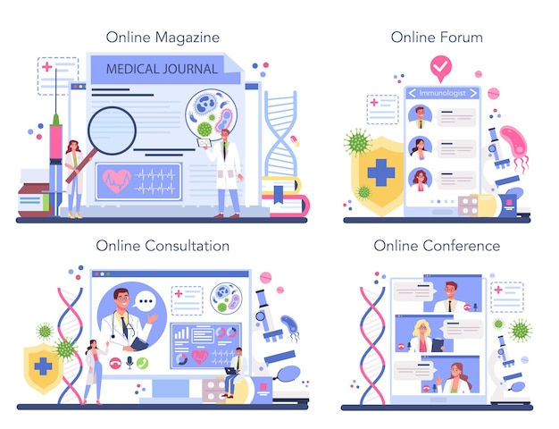 Service En Ligne D'immunologue Professionnel Ou Ensemble De Plates-formes