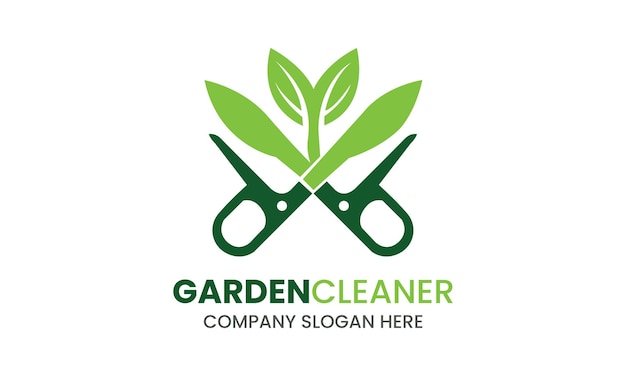 Vecteur service de nettoyage de jardin icône vectorielle conception de logo modèle moderne minimaliste