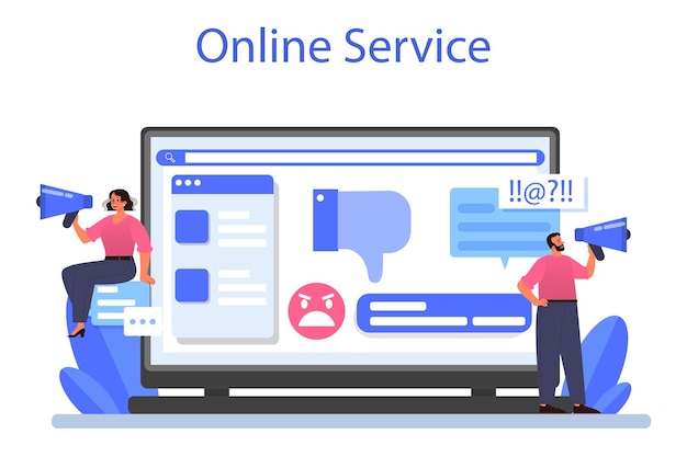 Service Ou Plate-forme En Ligne De Campagne Négative. Réputation Négative De La Marque