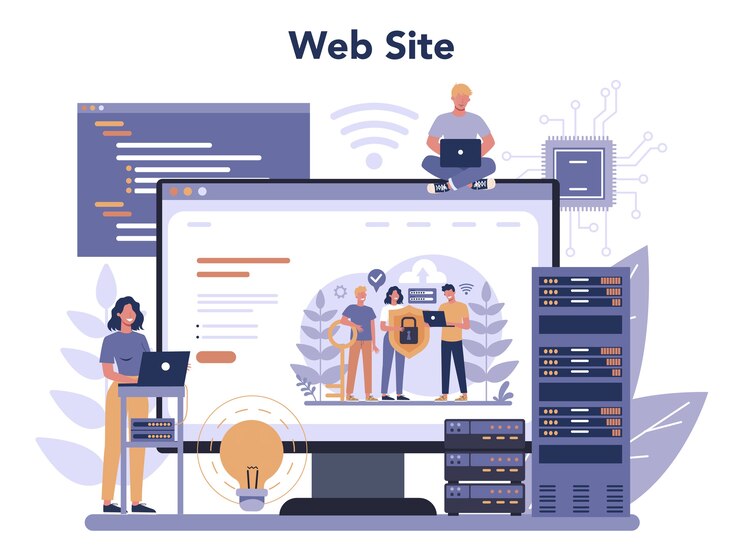 Vecteur service ou plateforme en ligne de l'administrateur système