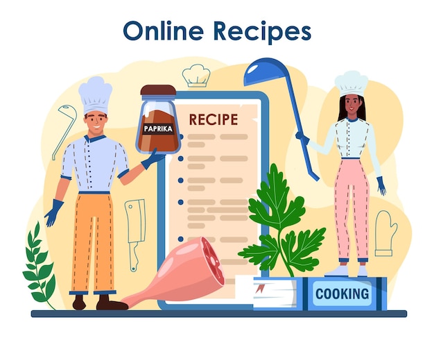 Service Ou Plateforme En Ligne Chef. Fabrication De Spécialiste Culinaire