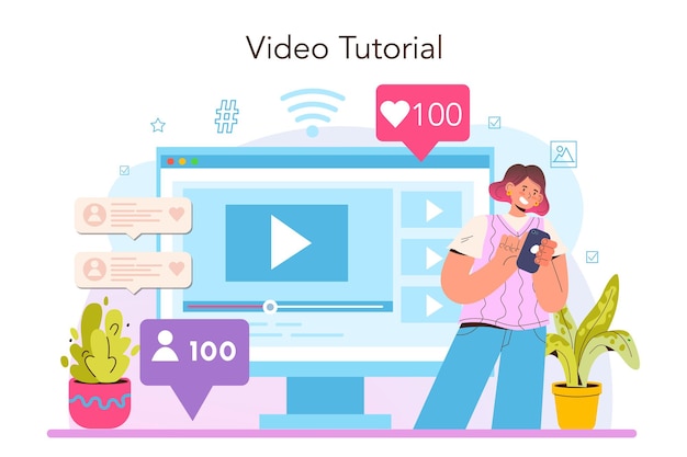 Service ou plateforme en ligne SMM. Marketing sur les réseaux sociaux, publicité