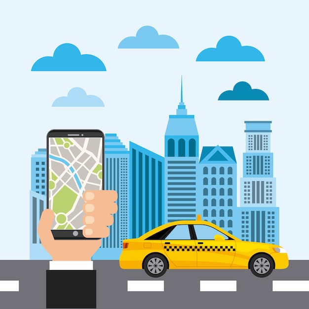 Service De Taxi Technologie De Transport Public App