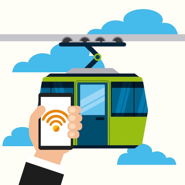 Vecteur service wifi dans le terminal de transport